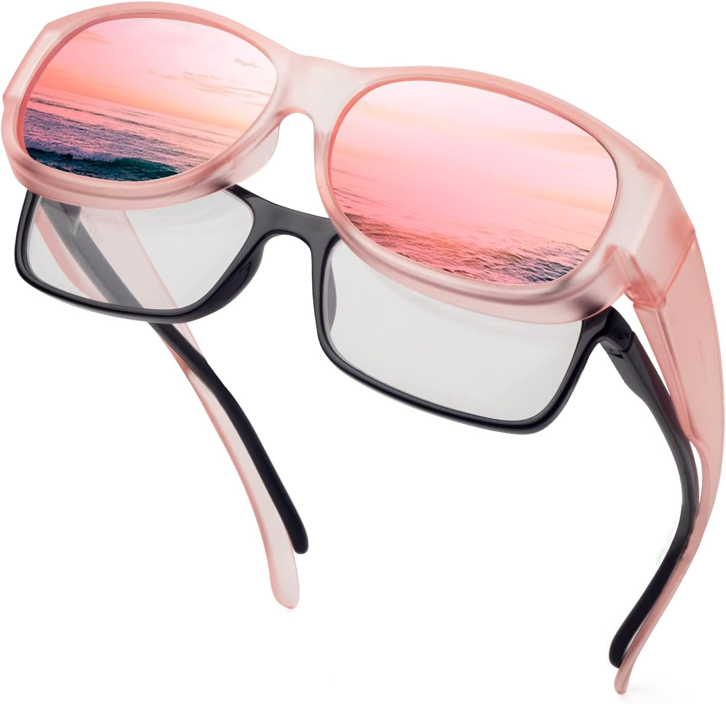 Polarized Sunglasses Fit over Glasses for Women Oversized Sunglasses to Go over Glasses UV Protection Lightweight