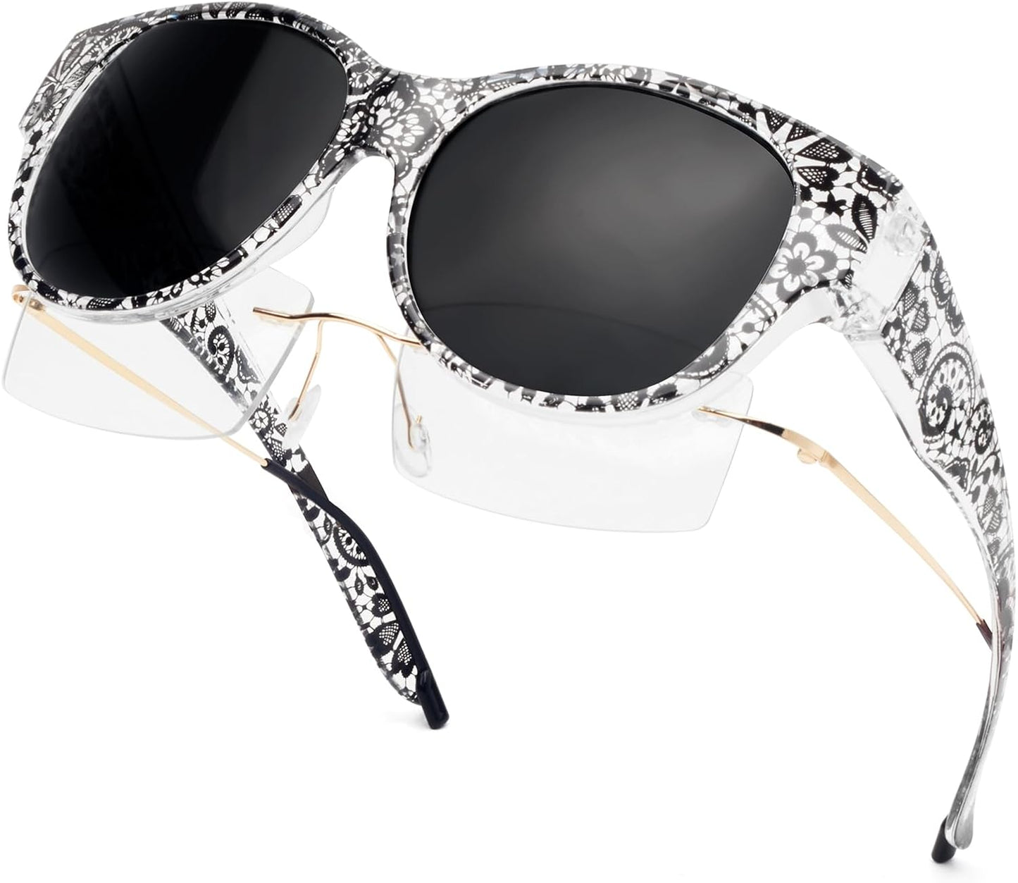 Polarized Sunglasses Fit over Glasses for Women Oversized Sunglasses to Go over Glasses UV Protection Lightweight