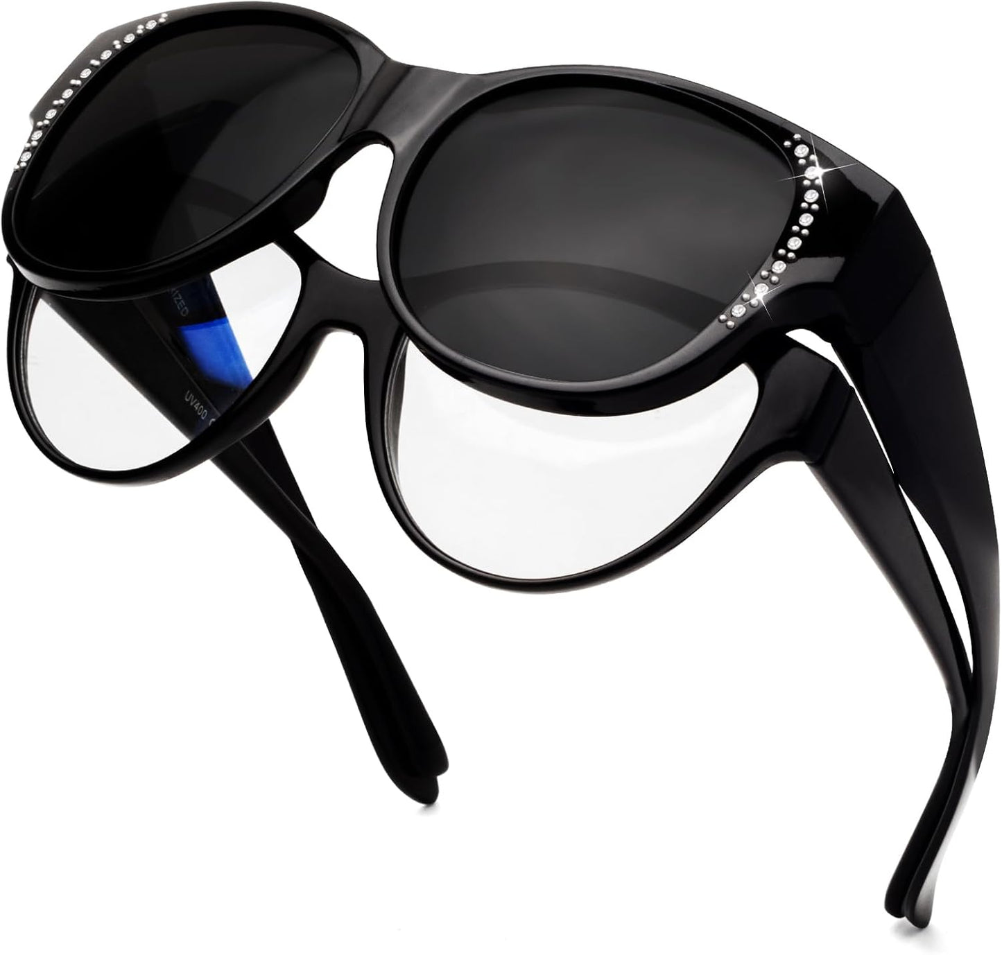 Polarized Sunglasses Fit over Glasses for Women Oversized Sunglasses to Go over Glasses UV Protection Lightweight