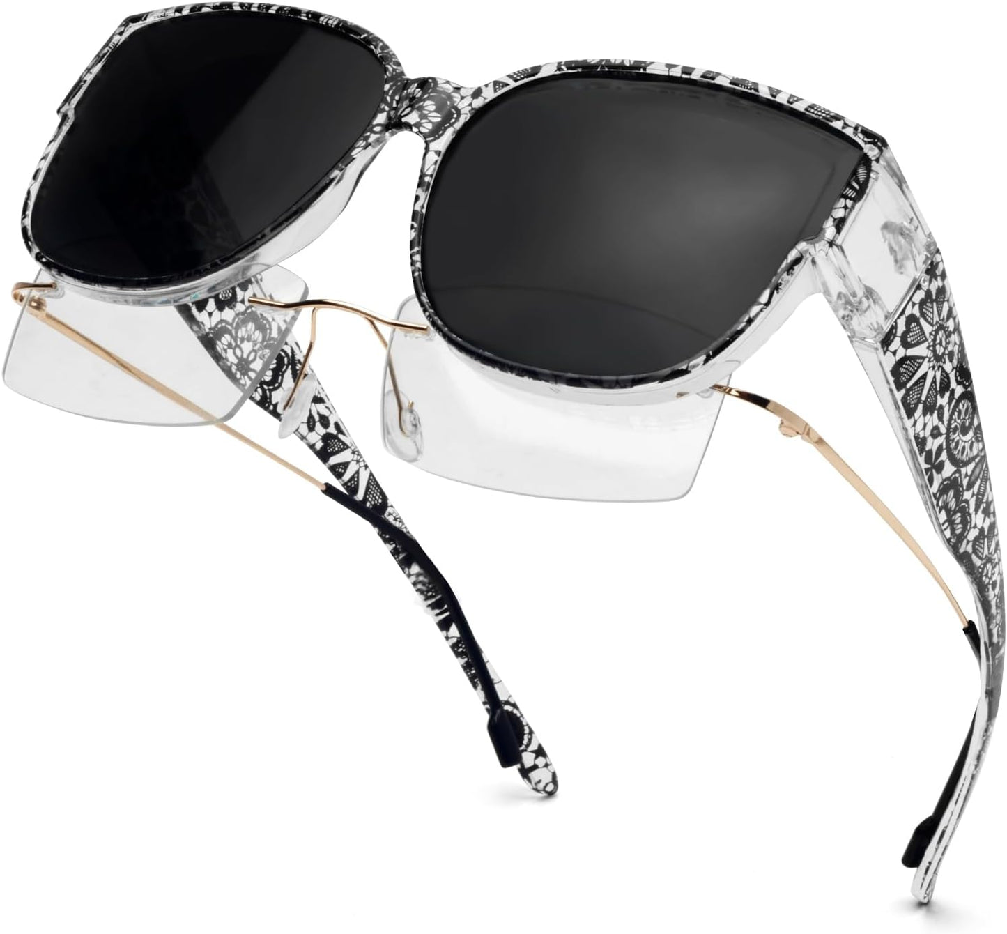 Polarized Sunglasses Fit over Glasses for Women Oversized Sunglasses to Go over Glasses UV Protection Lightweight