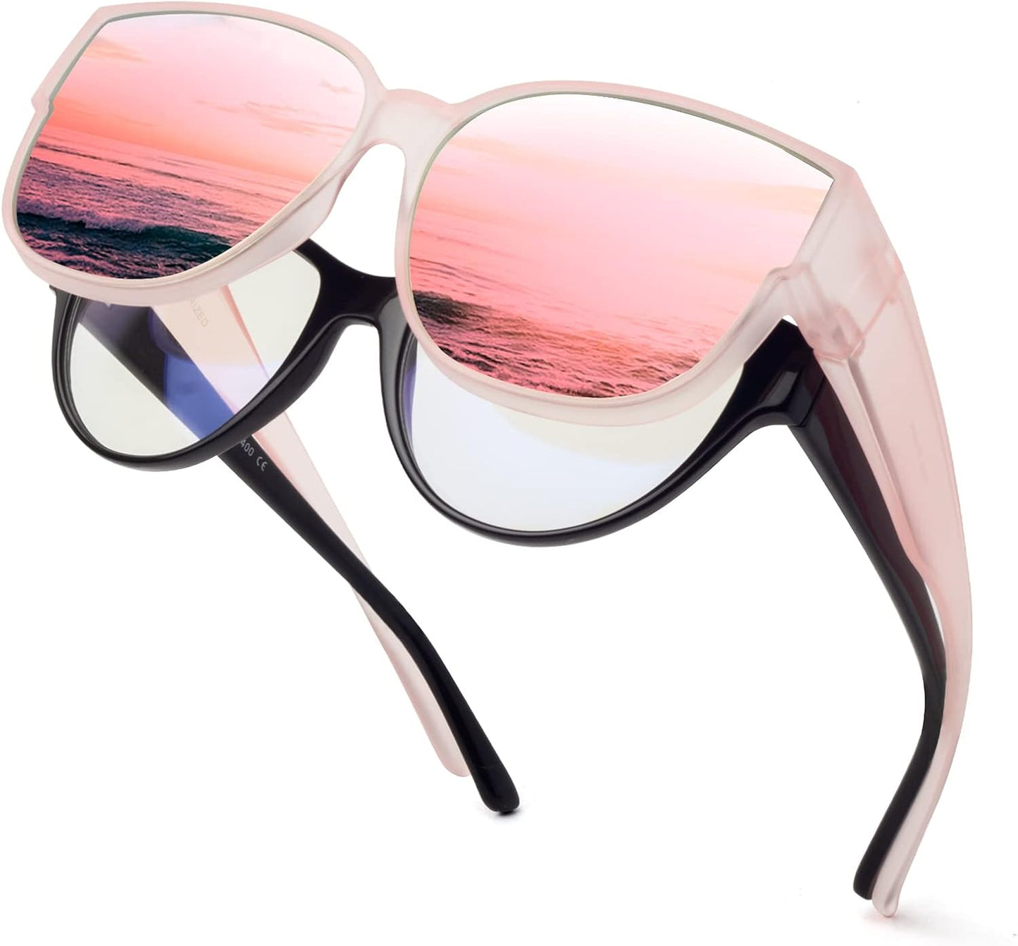 Polarized Sunglasses Fit over Glasses for Women Oversized Sunglasses to Go over Glasses UV Protection Lightweight